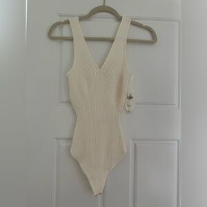 Abercrombie ivory knit bodysuit. Size small